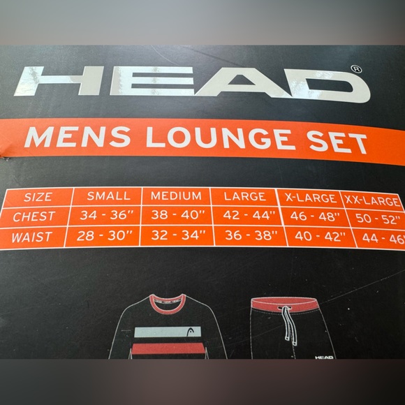 HEAD Men’s Lounge Set Size Large (NWT) - Picture 2 of 4